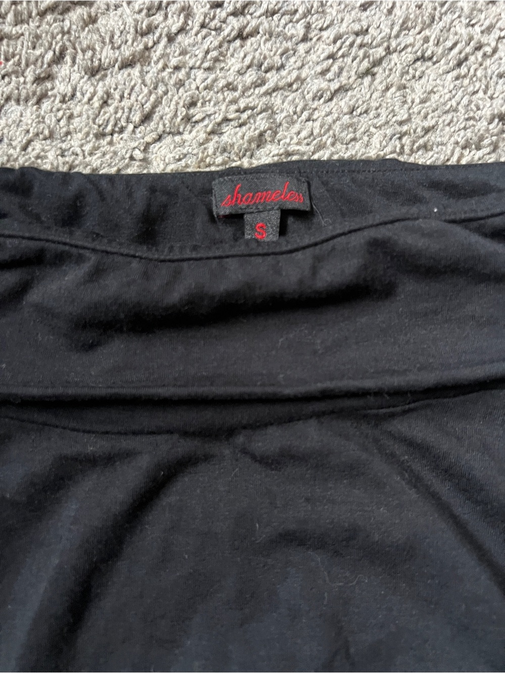 Black A-Line Foldover Skirt - Comfort Fit - Picture 2 of 3